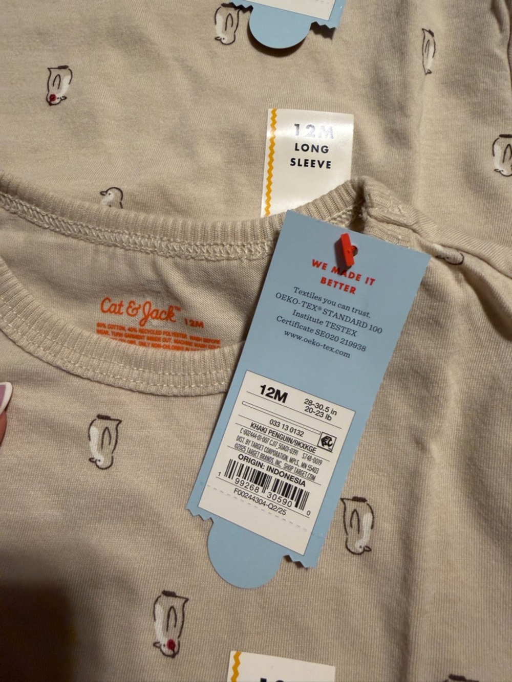 4ct Toddler Boys' Long Sleeve Relaxed T-Shirt - Cat & Jack™ Khaki 12M - Picture 4 of 5